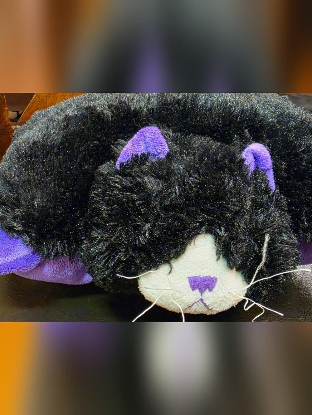 Pillow Pets Pee-Wees Curious Black Cat Plush